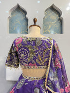 "ROYAL VIOLET BLOOM LEHENGA" image 4