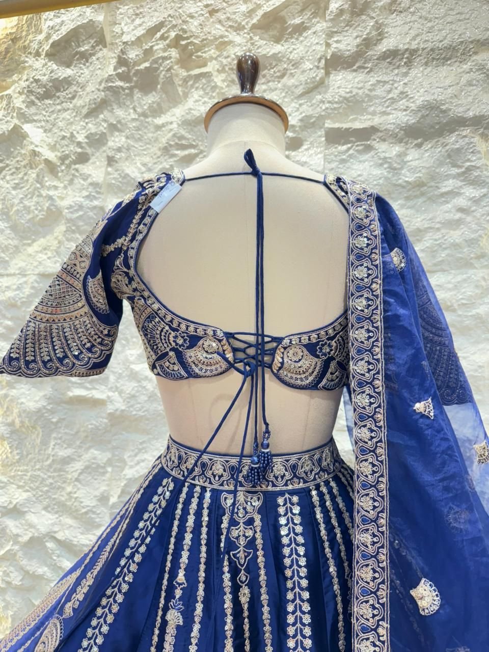 "ROYAL NAVY BLUE LEHENGA" image 5
