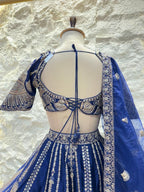 "ROYAL NAVY BLUE LEHENGA" image 5