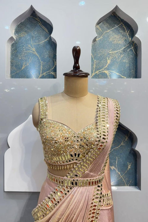 "BLUSH GOLD DRAPE ELEGANCE" image 1