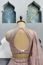 "IVORY SHIMMER FLARED LEHENGA" image 5