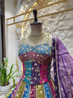 "NOOR-E- RANG PATCHWORK LEHENGA" image 2