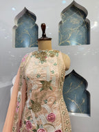 "ROSE BLUSH EMBROIDERED SHARARA" image 2