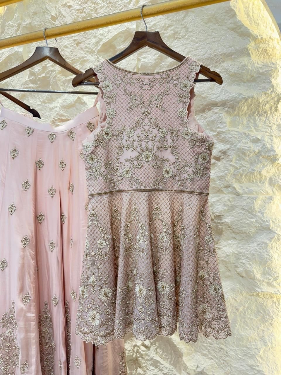 " BLUSH PINK EMBROIDERED SHARARA GARARA SUIT" image 4