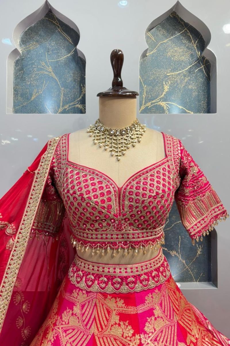 "CRIMSON ZAREEN COUTURE LEHENGA" image 1