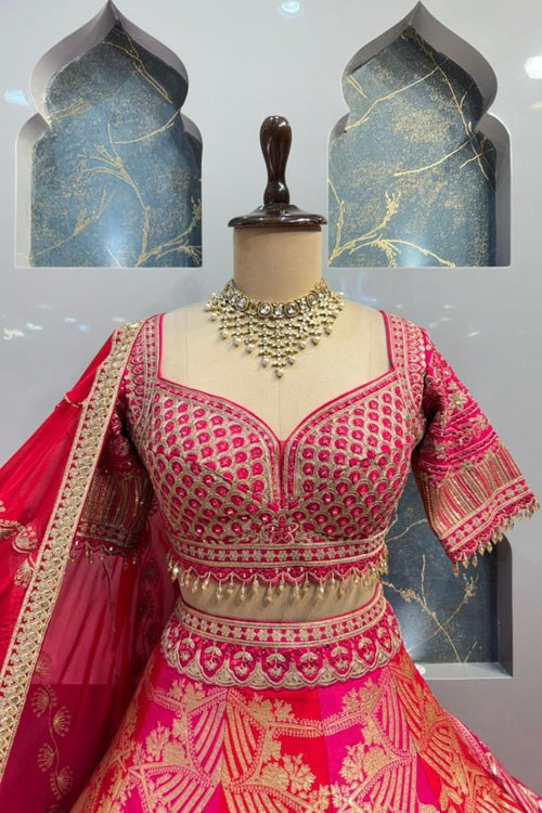 "CRIMSON ZAREEN COUTURE LEHENGA" image 1