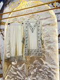 "IVORY MIRROR EMBELLISHED SUIT" image 0