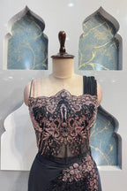 "BLACK ROSE SEQUIN DRAPE SAREE" image 1