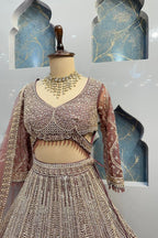 "BLUSH ROSE REGAL LEHENGA" image 2