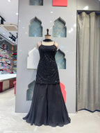 "ELEGANT BLACK SEQUIN SHARARA" image 0