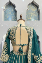 "TEAL ZARI ELEGANCE LEHENGA" image 5