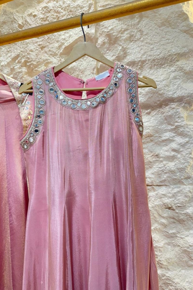 "BLUSH MIRROR GLOW SHARARA SET" image 1