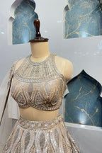 "IVORY GOLD MIRAGE LEHENGA" image 1