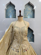 "IVORY REGAL EMBROIDERED LEHENGA" image 1