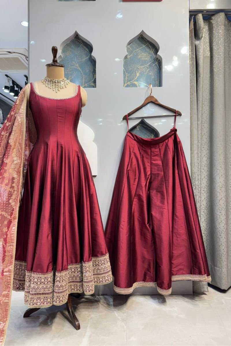 "WINE ELEGANCE SHARARA SUIT" image 0
