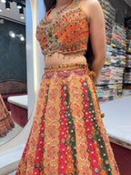"SUNSET CARNIVAL MIRROR WORK LEHENGA" image 3