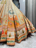 "PEACH GARDEN ROYALE LEHENGA" image 4