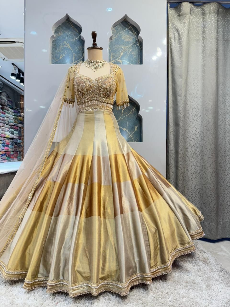 "GOLDEN RADIANCE BRIDAL LEHENGA" image 3