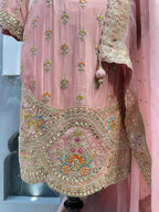 "BLUSH ROYALE EMBROIDERED SHARARA" image 5