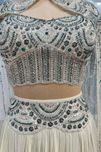 "IVORY OPULENCE CAPE INDO WESTERN" image 3