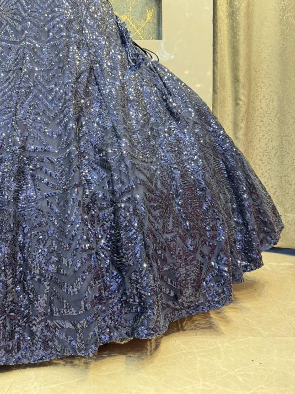 "STARLIGHT NAVY DESIGNER LEHANGA" image 4