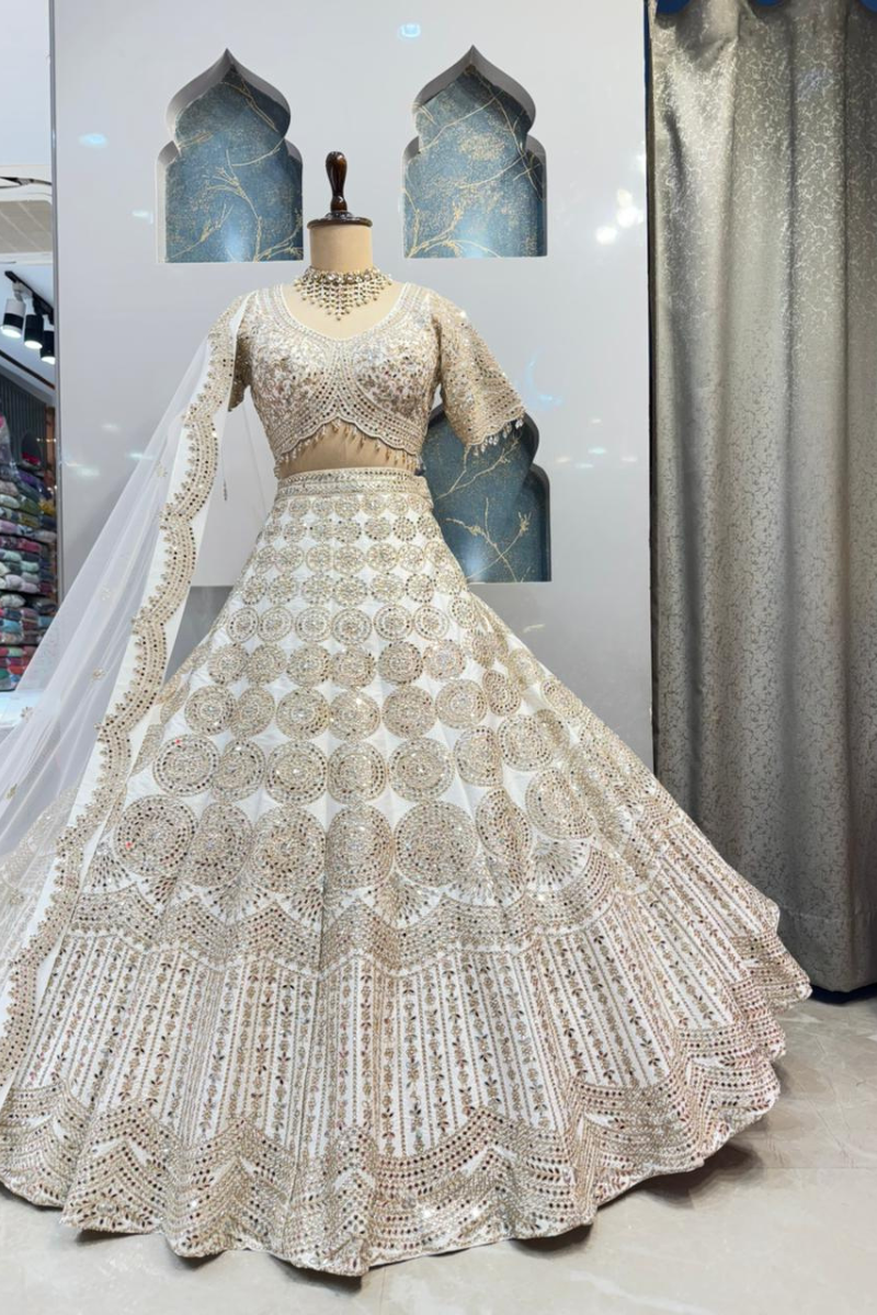 "RAJWADA IVORY OPULENCE LEHENGA" image 4