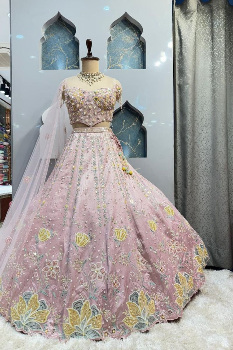 "BLUSH BLOSSOM LEHENGA" image 4