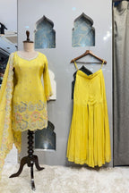 "SUNSHINE BLOOM YELLOW SHARARA" image 2