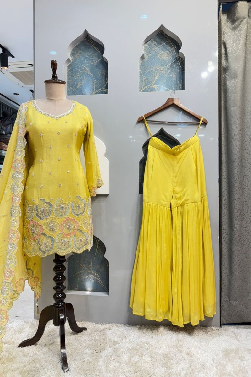 "SUNSHINE BLOOM YELLOW SHARARA" image 2