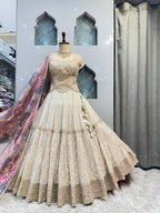 "IVORY REGAL EMBELLISHED LEHENGA" image 3