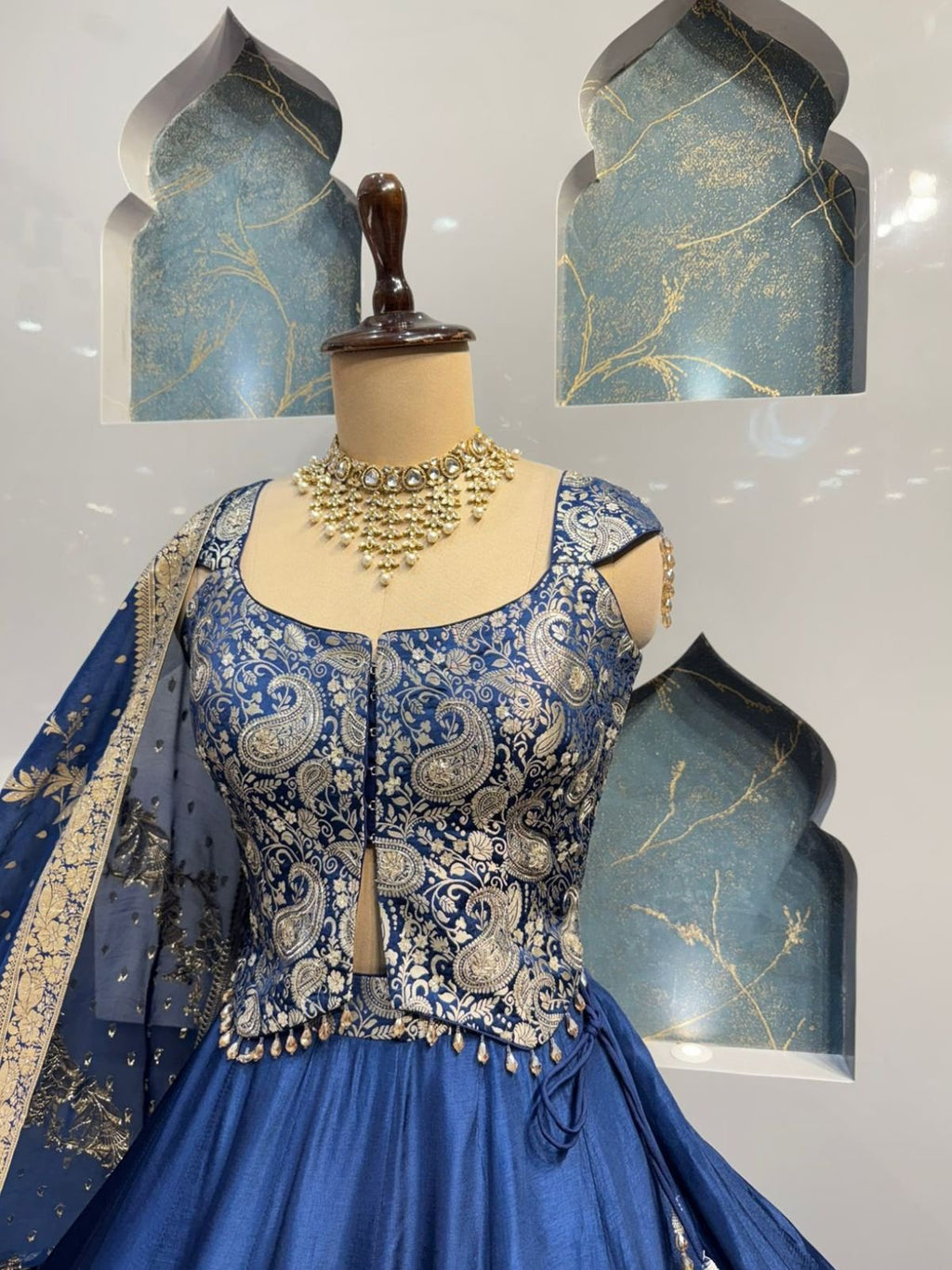 " ROYAL SAPPHIRE EMBROIDERED LEHENGA" image 2