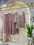 "MAUVE MIRAGE EMBELLISHED SHARARA"