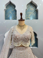 "IVORY ROYALE TASSEL LEHENGA"