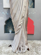 "IVORY RADIANCE DRAPE SAREE"