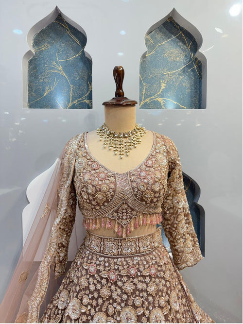 "ROSE GOLD ROYALE LEHENGA"