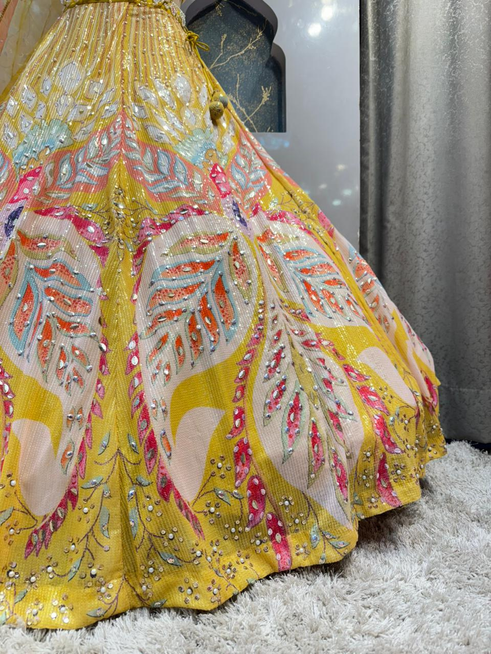 "SUNSHINE BLOOM BRIDAL LEHENGA"