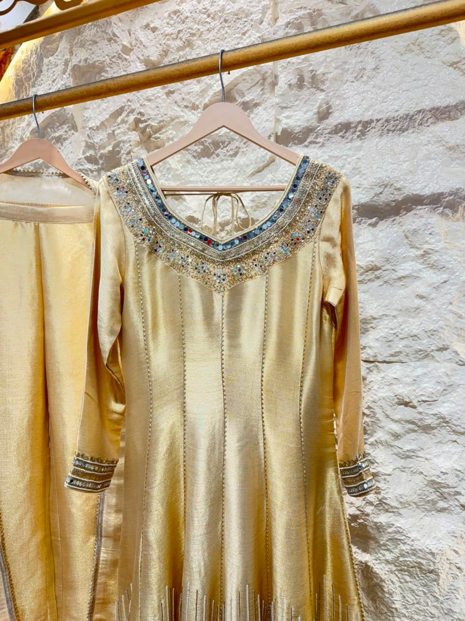 "IVORY GOLD ELEGANCE ANARKALI"
