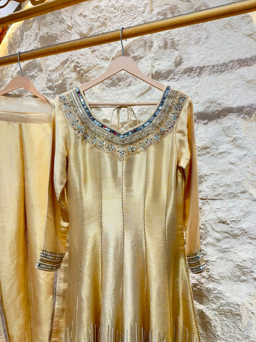 "IVORY GOLD ELEGANCE ANARKALI"