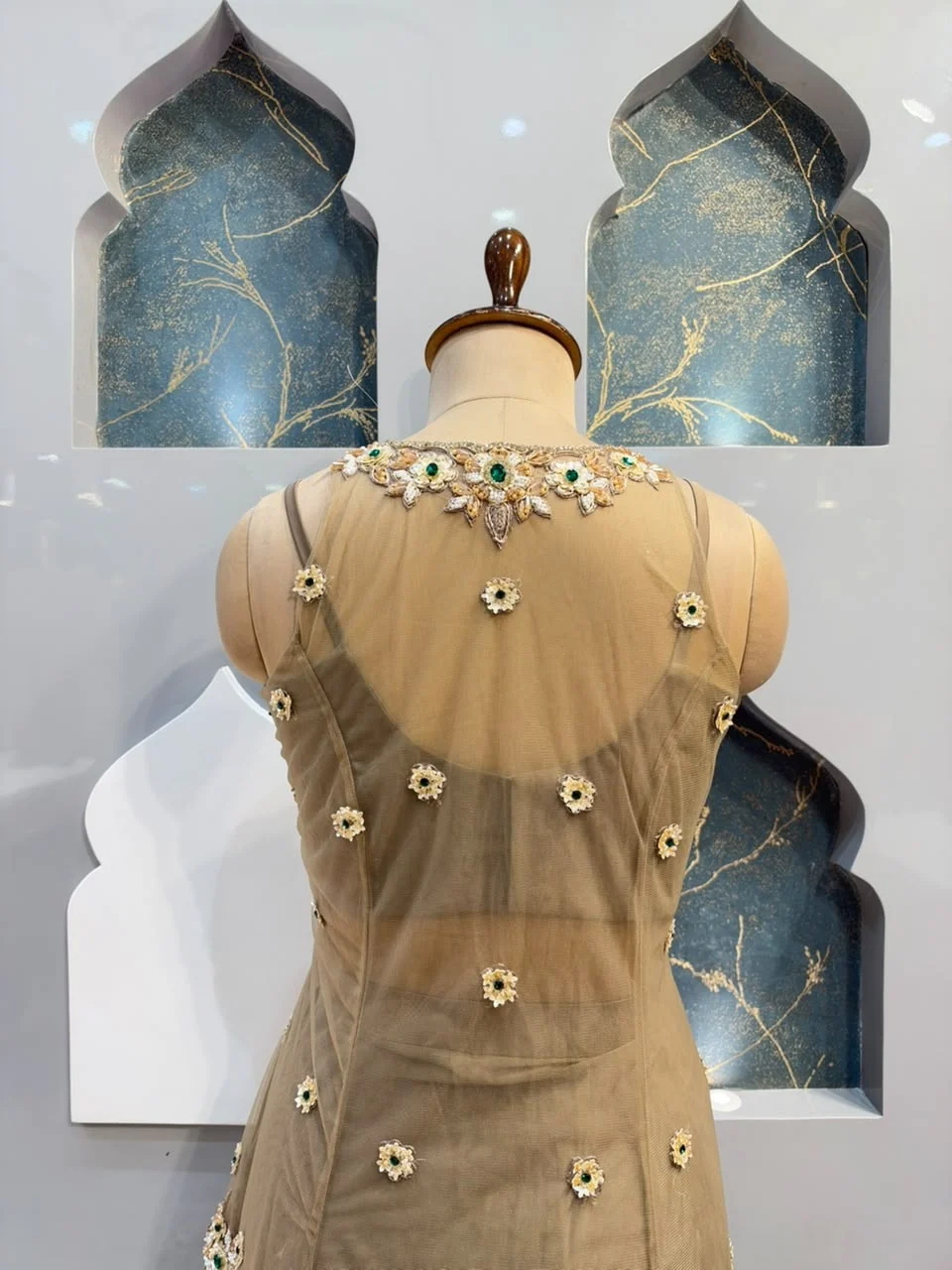 "ELEGANT TAUPE INDO-WESTERN"