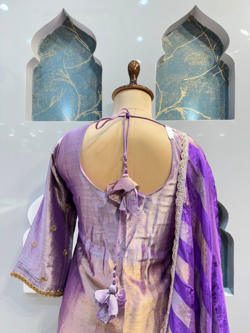 "LAVENDER ROYALE EMBROIDERED SHARARA"