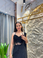 "MIDNIGHT NOIR DRAPE SAREE"