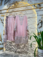 "BLUSH ROSE PAISLEY EMBROIDERED SUIT"