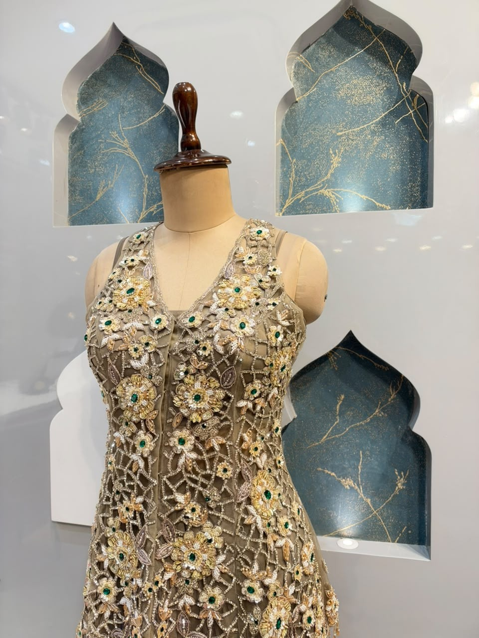 "ELEGANT TAUPE INDO-WESTERN"