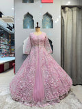 "PINK PEARL EMBROIDERED LEHENGA"
