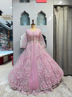 "PINK PEARL EMBROIDERED LEHENGA"