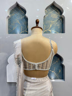 "IVORY RADIANCE DRAPE SAREE"