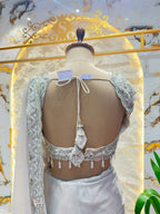 "SILVER MIST EMBELLISHED SAREE"