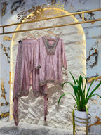 "BLUSH PINK HAND EMBROIDERED SUIT"