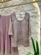 "MAUVE MIRAGE EMBELLISHED SHARARA"