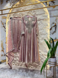 "MAUVE ZARI EMBELLISHED ANARKALI"